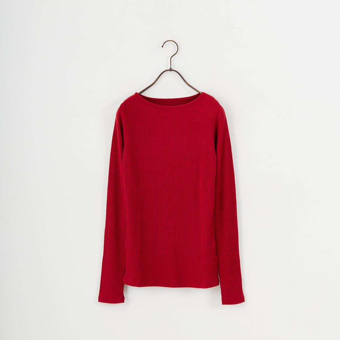 Jeans Factory Clothes [ジーンズファクトリークローズ] ウォームリブボートネックTシャツ [JFW-C025] RED