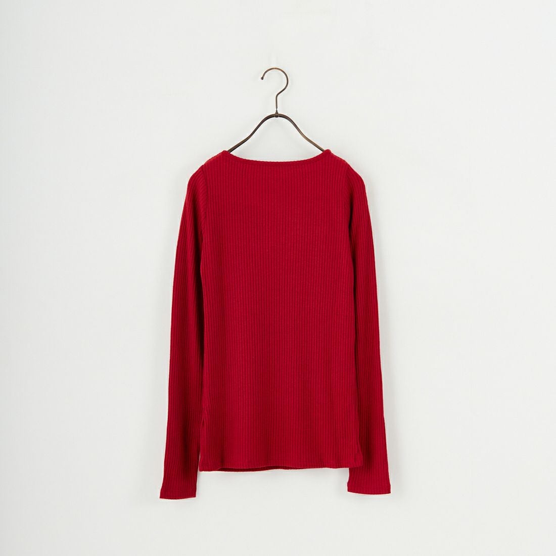 Jeans Factory Clothes [ジーンズファクトリークローズ] ウォームリブボートネックTシャツ [JFW-C025] RED