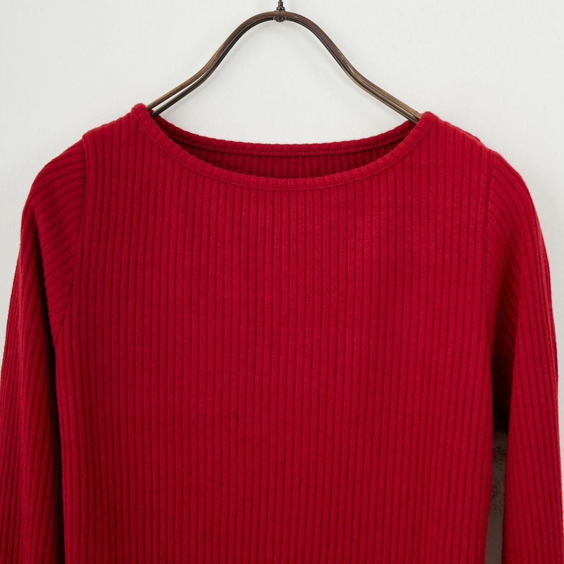 Jeans Factory Clothes [ジーンズファクトリークローズ] ウォームリブボートネックTシャツ [JFW-C025] RED
