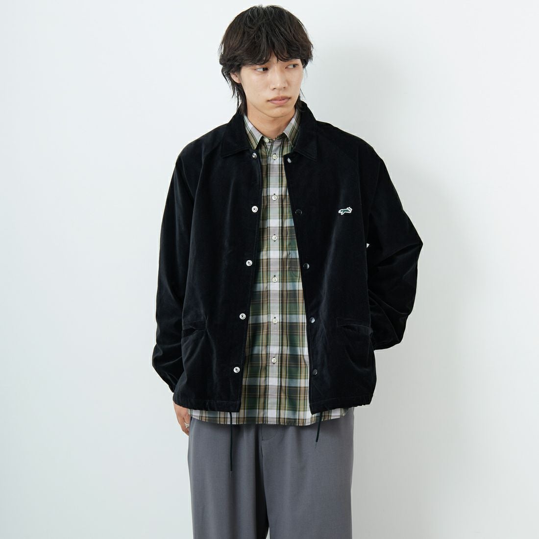 BLACK&&モデル身長：179cm 着用サイズ：L&&