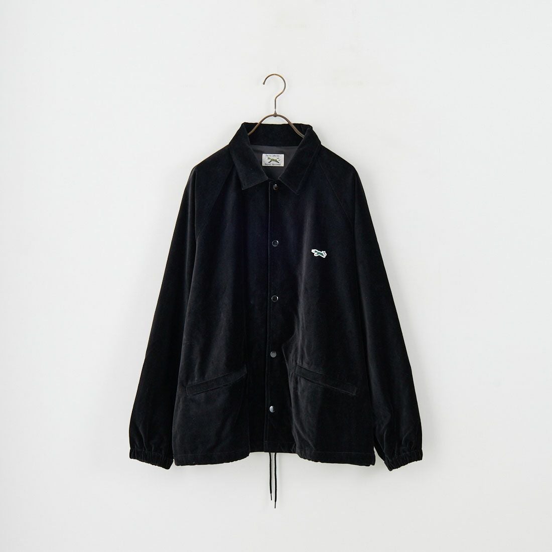 THE FOX [ザフォックス] 別注 ワンポイントロゴ ラグランスリーブコーチジャケット [PN25F002-JF] BLACK