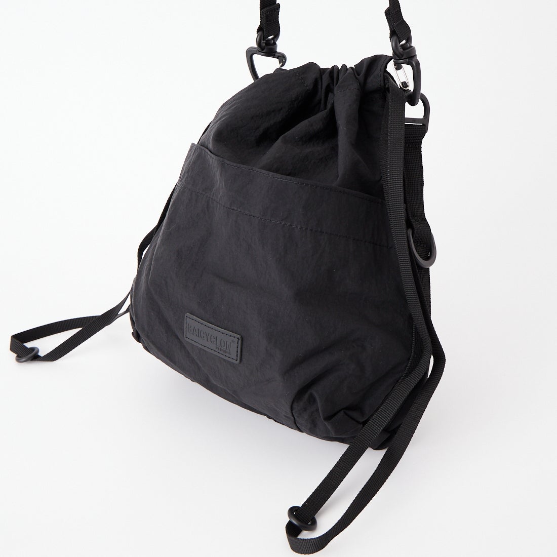 BAICYCLON by bagjack [バイシクロン バイ バッグジャック] シンセティックレザー ドローストリングバッグ [BCL-114] BLACK