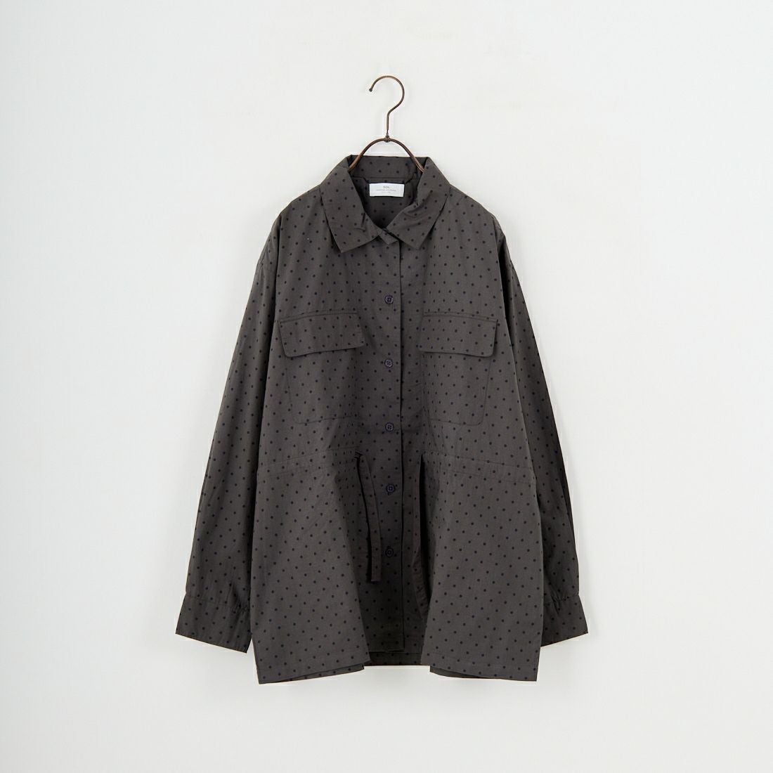 soil [ソイル] ドットコットンポプリン フラップポケットシャツ [NSL25531] 973M GY M.