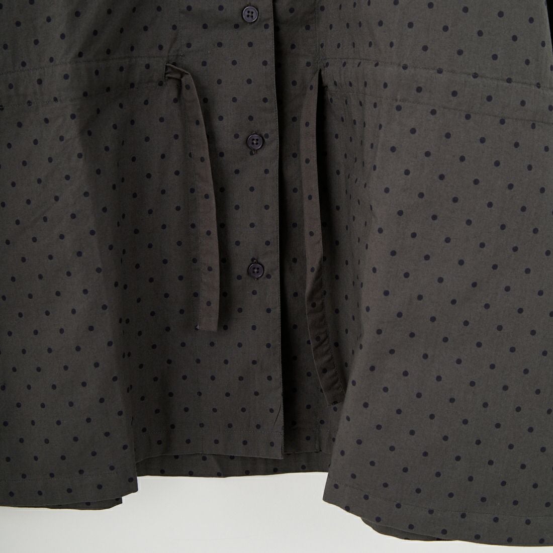 soil [ソイル] ドットコットンポプリン フラップポケットシャツ [NSL25531] 973M GY M.