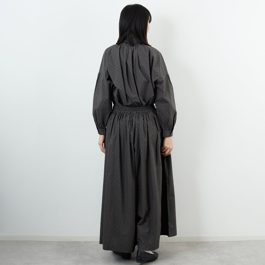 soil [ソイル] ドットコットンポプリンキュロット [NSL25535] 973M GY M. &&モデル身長：162cm 着用サイズ：2&&