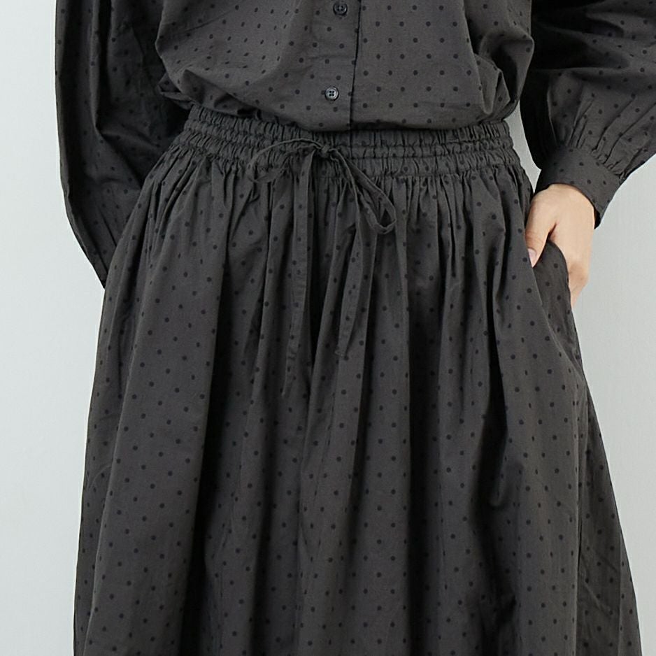 soil [ソイル] ドットコットンポプリンキュロット [NSL25535] 973M GY M. &&モデル身長：162cm 着用サイズ：2&&