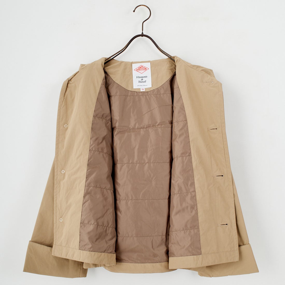 DANTON [ダントン] ピーチタフタ フーデッドジャケット [DT-A0673PNT] BEIGE