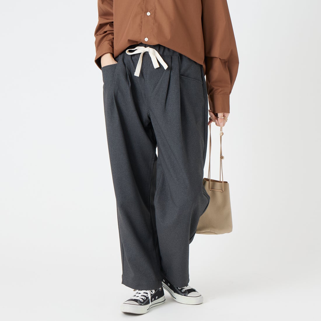 DK.GRN GRY&&モデル身長：162cm 着用サイズ：36&&