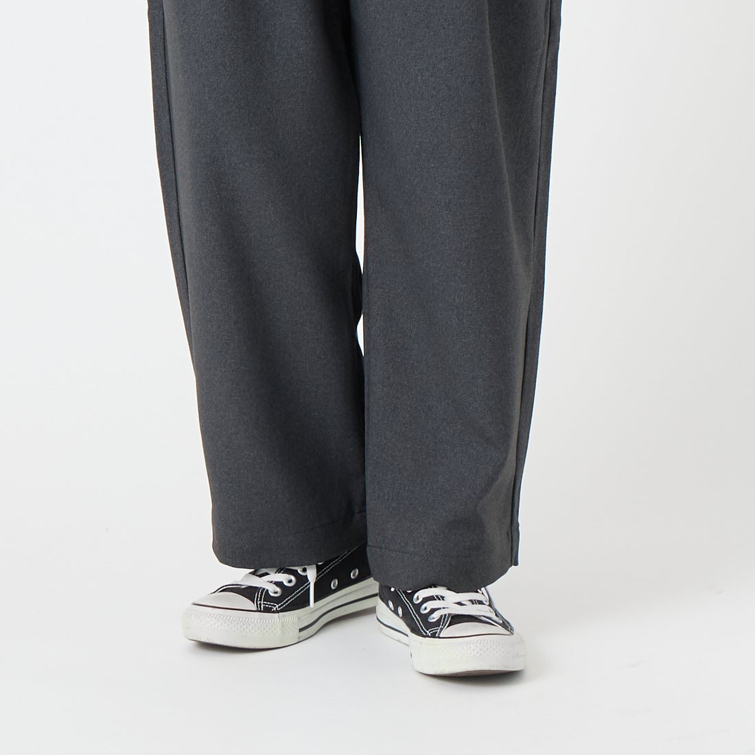 DANTON [ダントン] タックパンツ [DT-E0274FLP] DK.GRN GRY &&モデル身長：162cm 着用サイズ：36&&