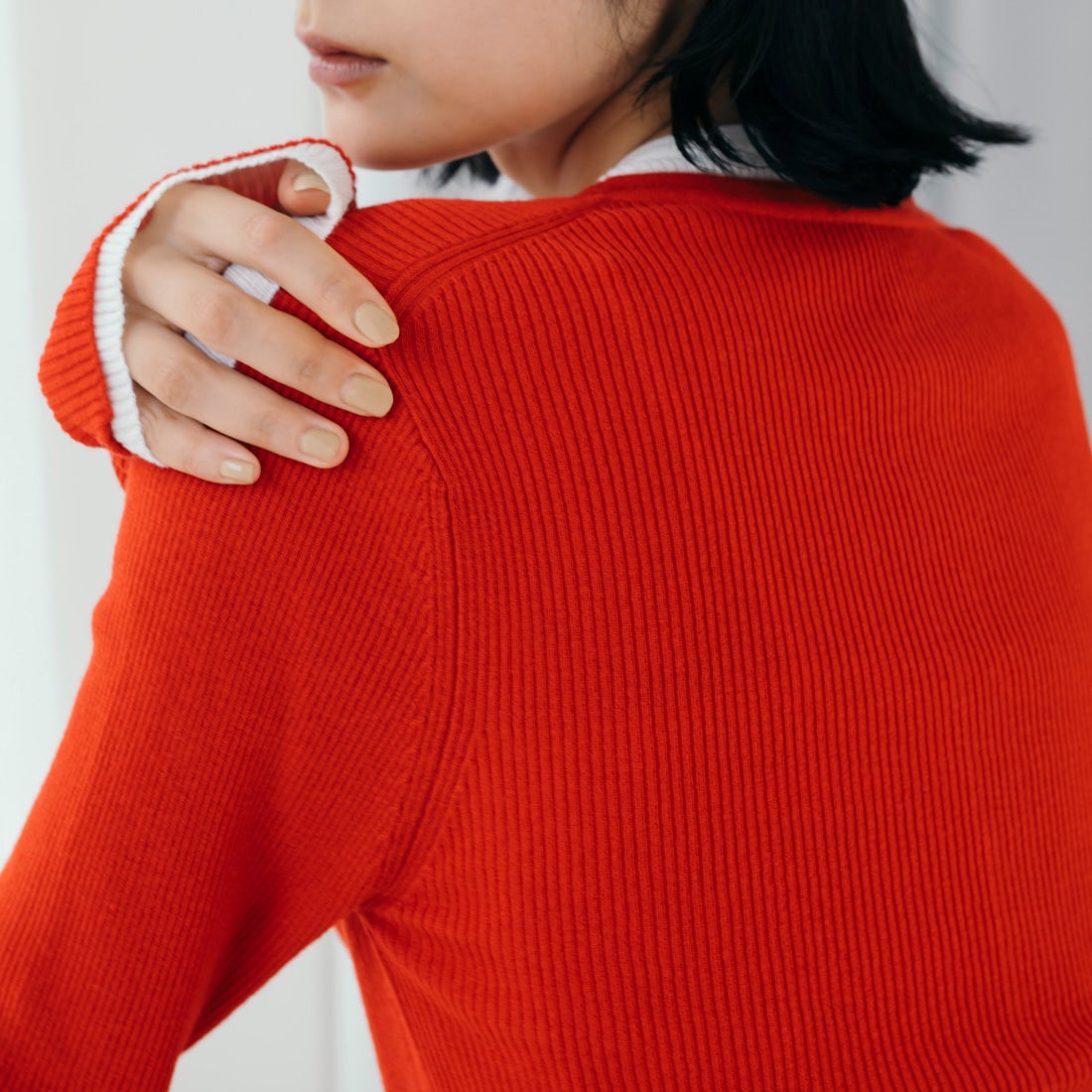 USINE [ユジーヌ] リブニットカーディガン [11256842] ﾚｯﾄﾞ