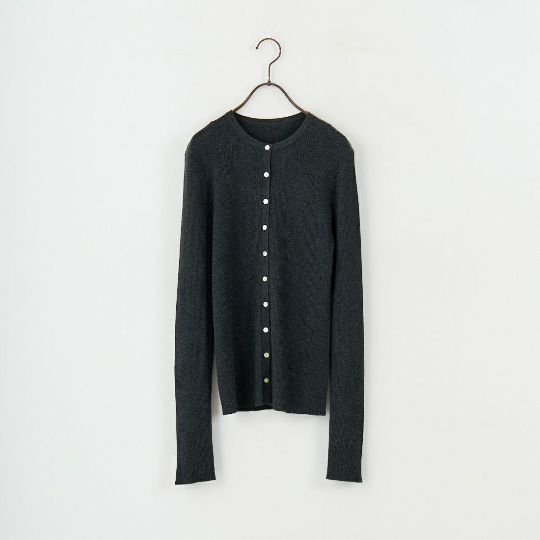 USINE [ユジーヌ] リブニットカーディガン [11256842] ﾁｬｺｰﾙ