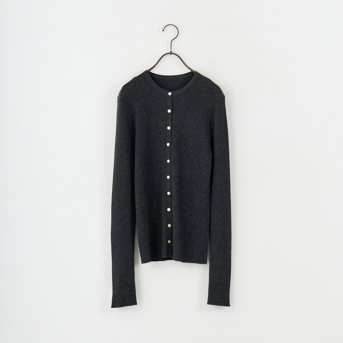 USINE [ユジーヌ] リブニットカーディガン [11256842] ﾁｬｺｰﾙ