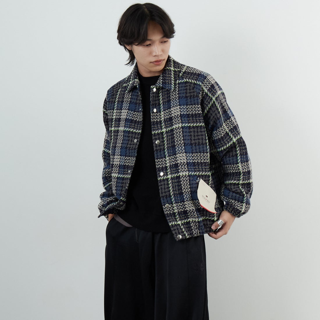 820 BLUE&&モデル身長：179cm 着用サイズ：M&&