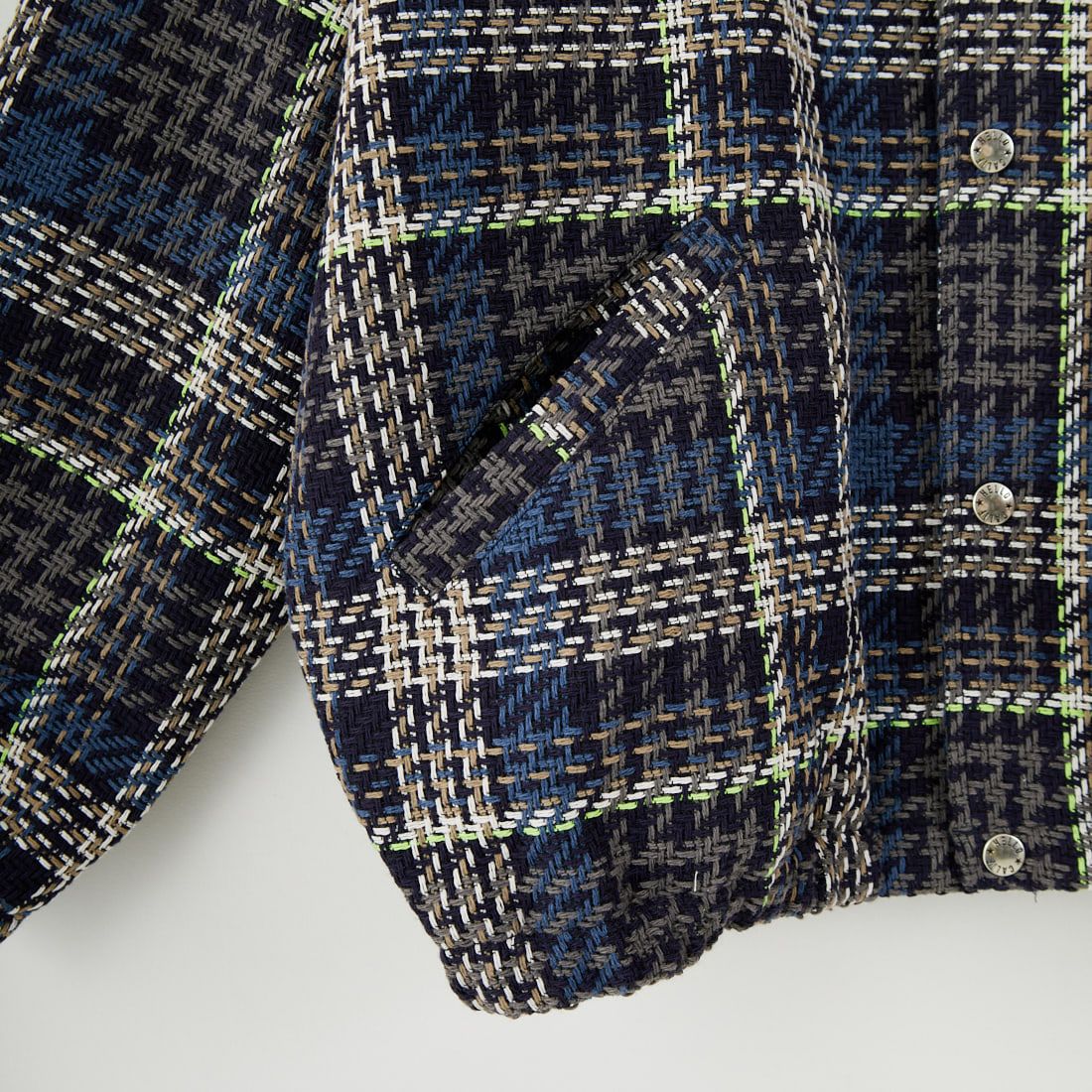 HELLO CALIF [ハローカリフ] ツイストツイルチェックコーチジャケット [HC-254-074] 820 BLUE