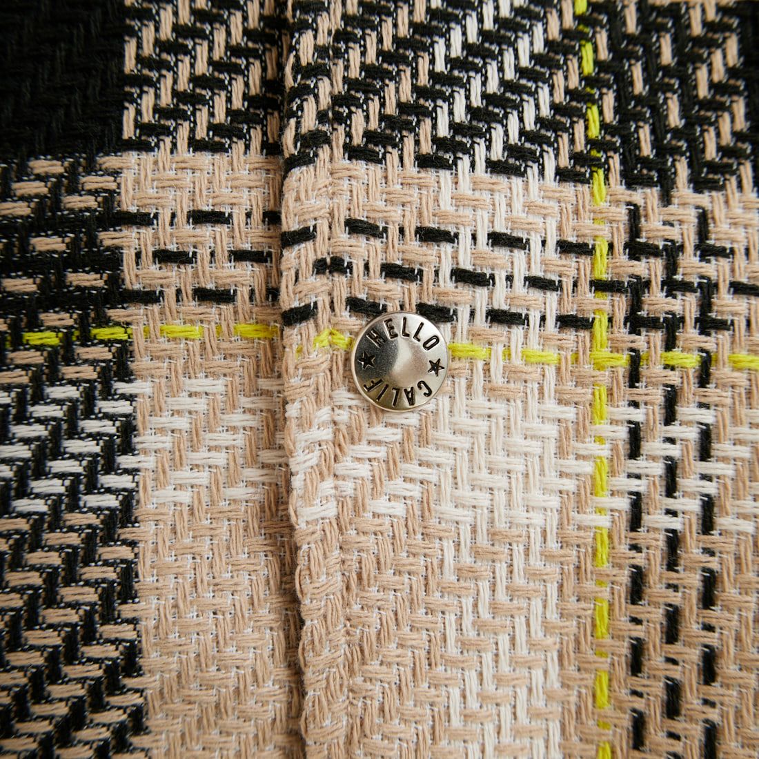 HELLO CALIF [ハローカリフ] ツイストツイルチェックコーチジャケット [HC-254-074] 710 BEIGE