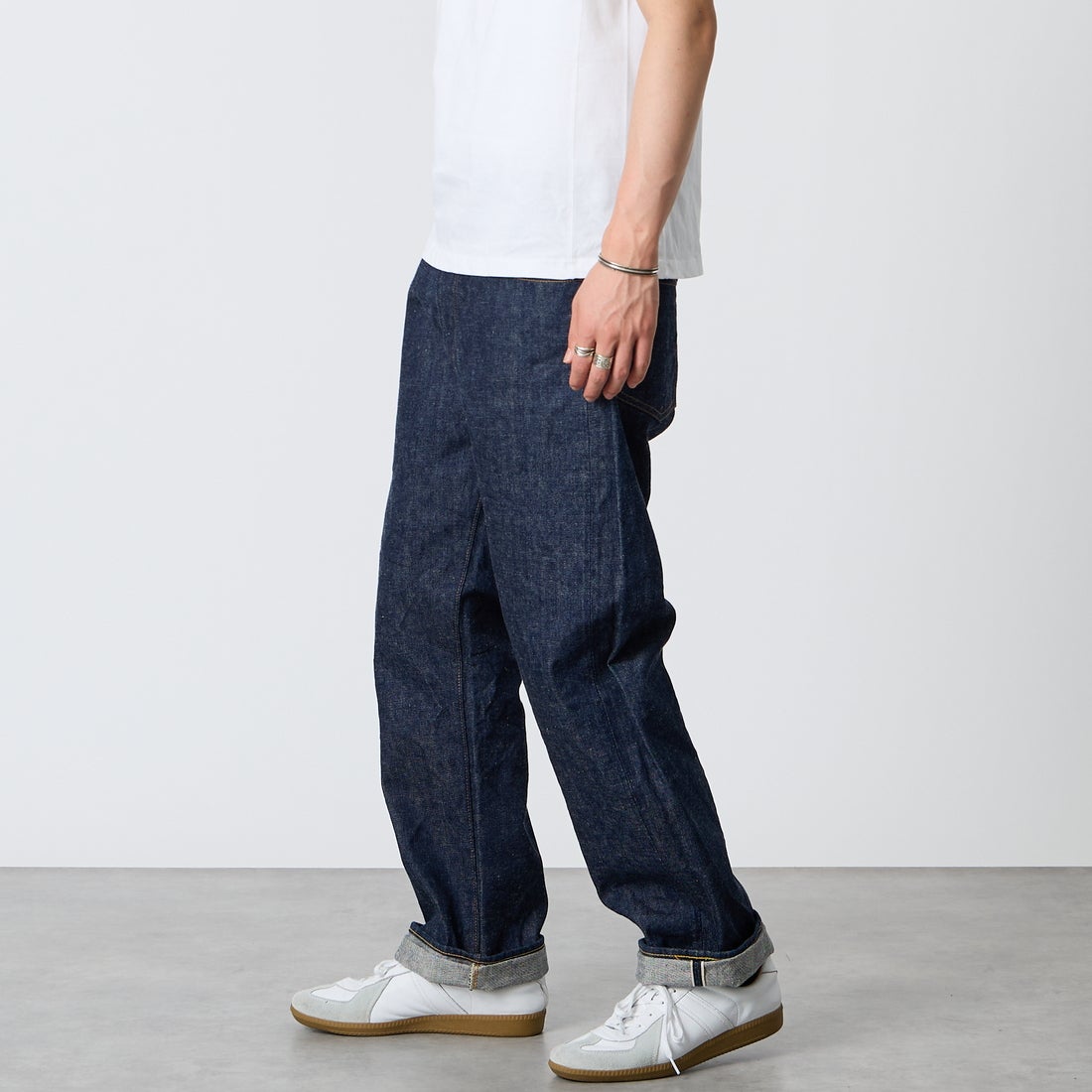 orSlow [オアスロウ] 105XX THE 1950S セルビッジデニムパンツ [01-1050XX] 81 ONEWASH &&モデル身長：177cm 着用サイズ：2&&
