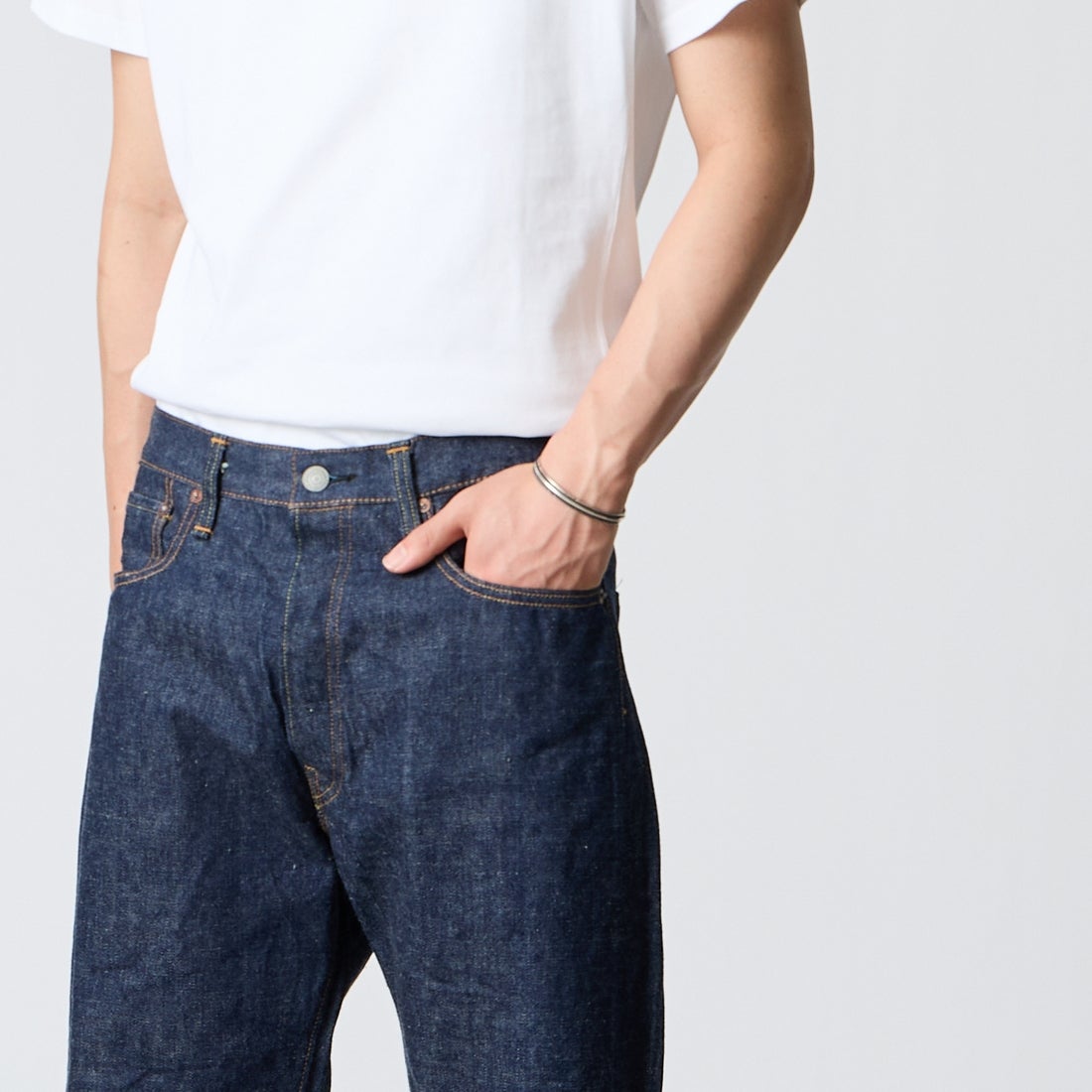 orSlow [オアスロウ] 105XX THE 1950S セルビッジデニムパンツ [01-1050XX] 81 ONEWASH &&モデル身長：177cm 着用サイズ：2&&