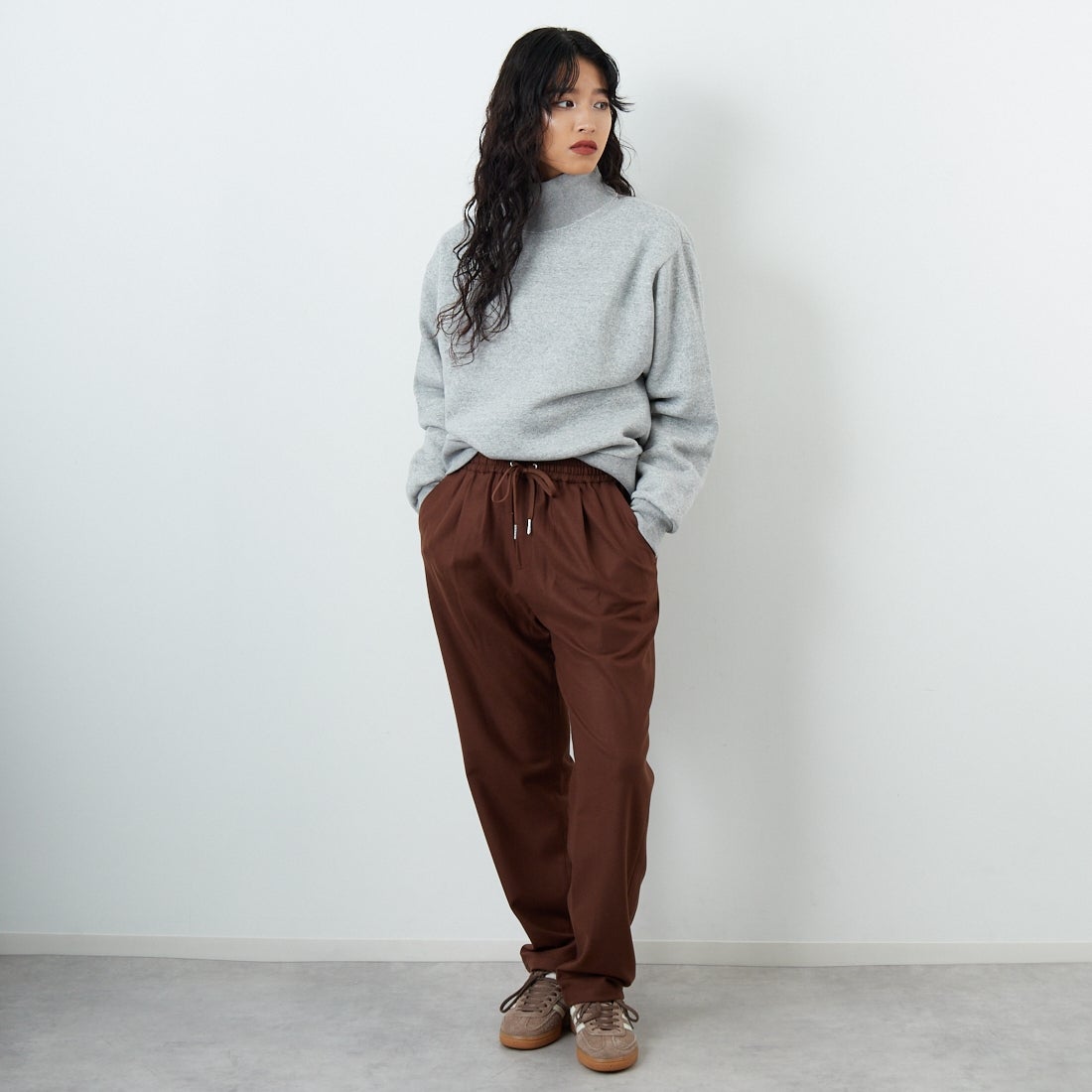 Jeans Factory Clothes [ジーンズファクトリークローズ] コスミカルウォームテーパードパンツ [21256055] 036 ﾚｯﾄﾞﾌﾞ &&モデル身長：162cm 着用サイズ：38&&