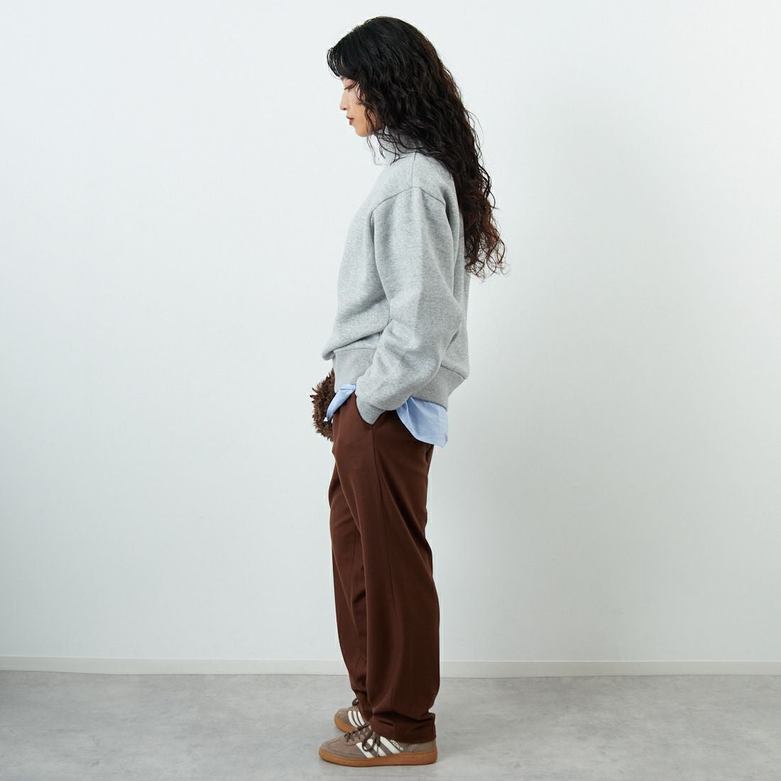 Jeans Factory Clothes [ジーンズファクトリークローズ] コスミカルウォームテーパードパンツ [21256055] 036 ﾚｯﾄﾞﾌﾞ &&モデル身長：162cm 着用サイズ：38&&