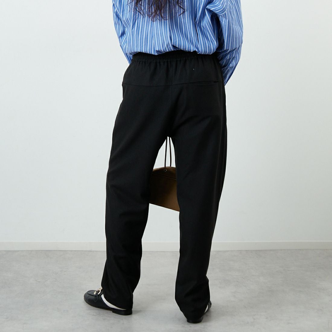 Jeans Factory Clothes [ジーンズファクトリークローズ] コスミカルウォームテーパードパンツ [21256055] 004 ﾌﾞﾗｯｸ &&モデル身長：162cm 着用サイズ：38&&