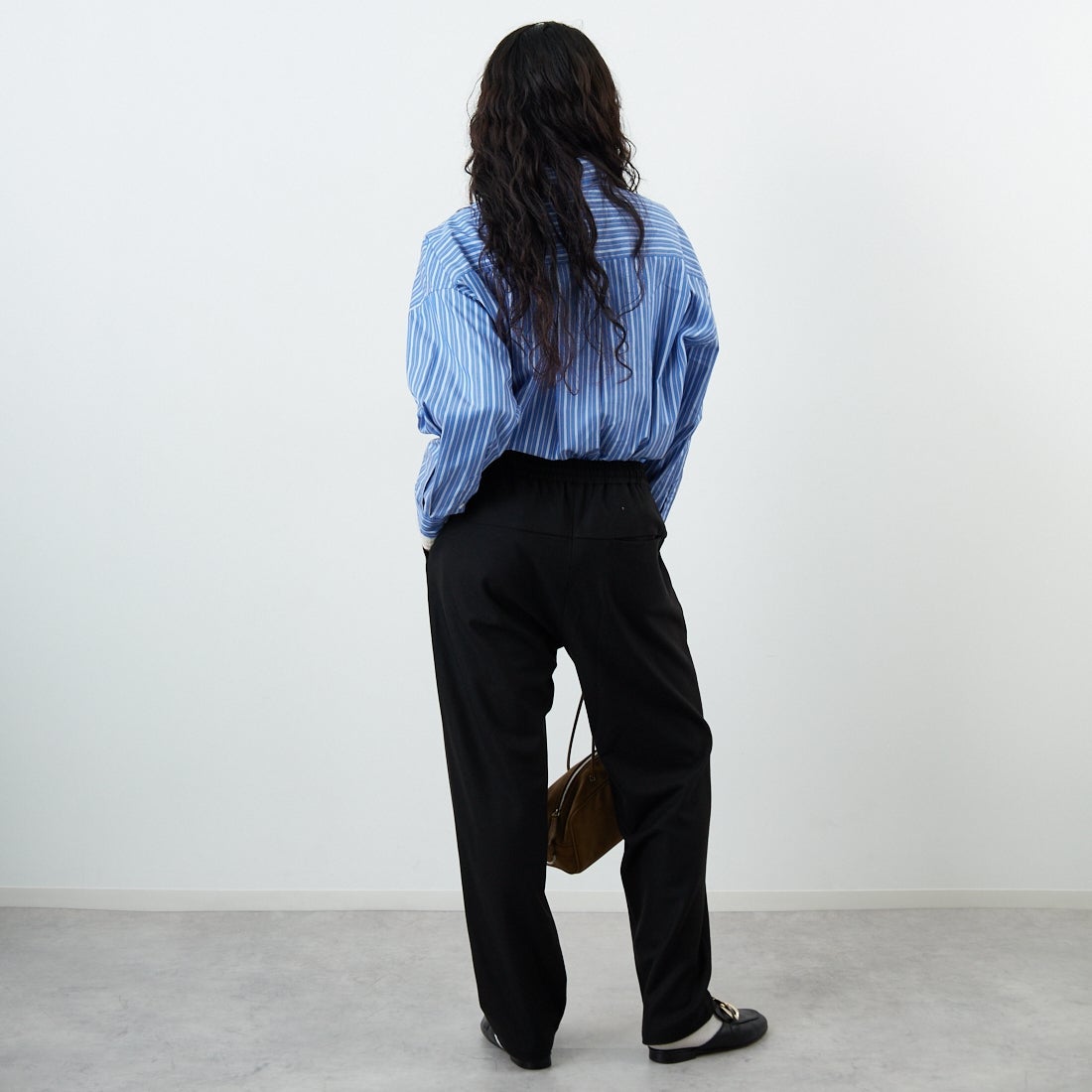 Jeans Factory Clothes [ジーンズファクトリークローズ] コスミカルウォームテーパードパンツ [21256055] 004 ﾌﾞﾗｯｸ &&モデル身長：162cm 着用サイズ：38&&