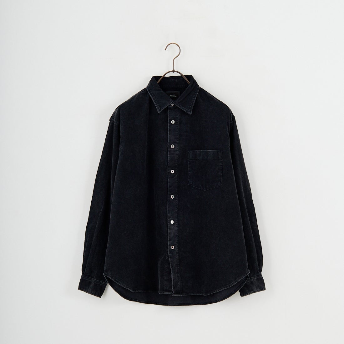 SLICK [スリック] サルファーダイ コーデュロイレギュラーシャツ [5121041] 700 BLACK