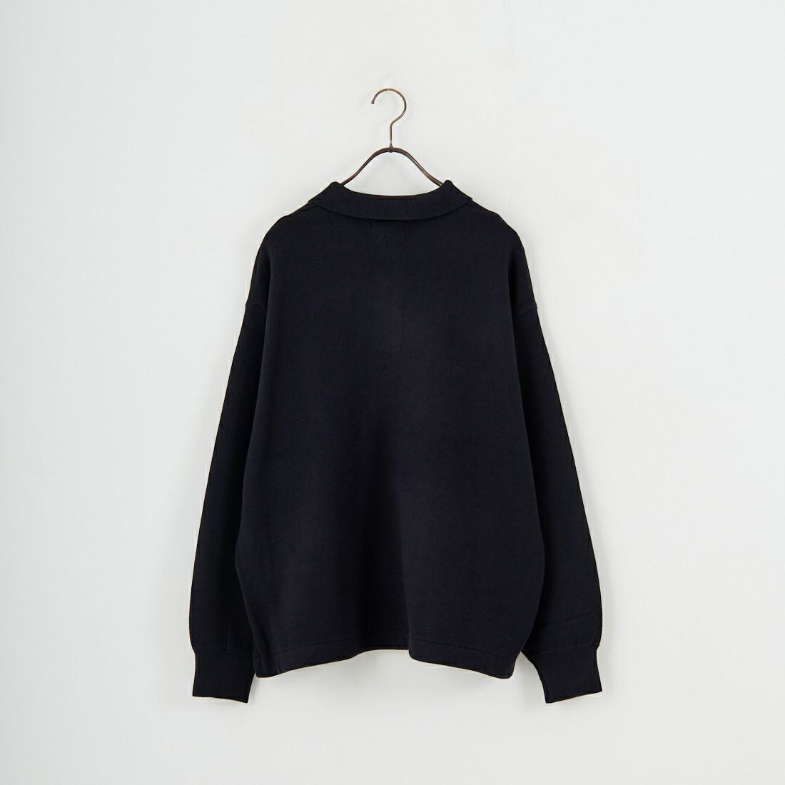 SLICK [スリック] スウェットライク ドローストリングポロニット [5151028] 700 BLACK