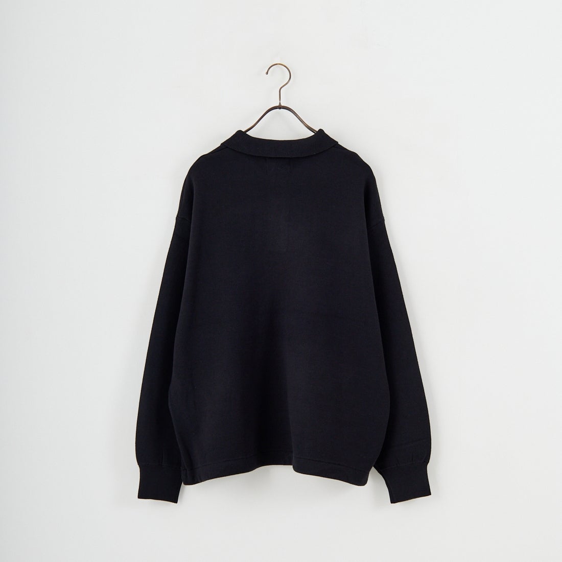 SLICK [スリック] スウェットライク ドローストリングポロニット [5151028] 700 BLACK