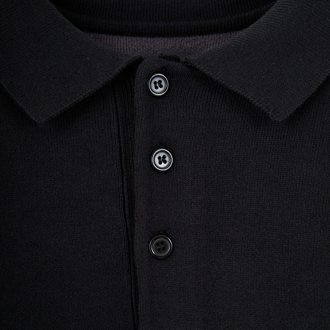 SLICK [スリック] スウェットライク ドローストリングポロニット [5151028] 700 BLACK