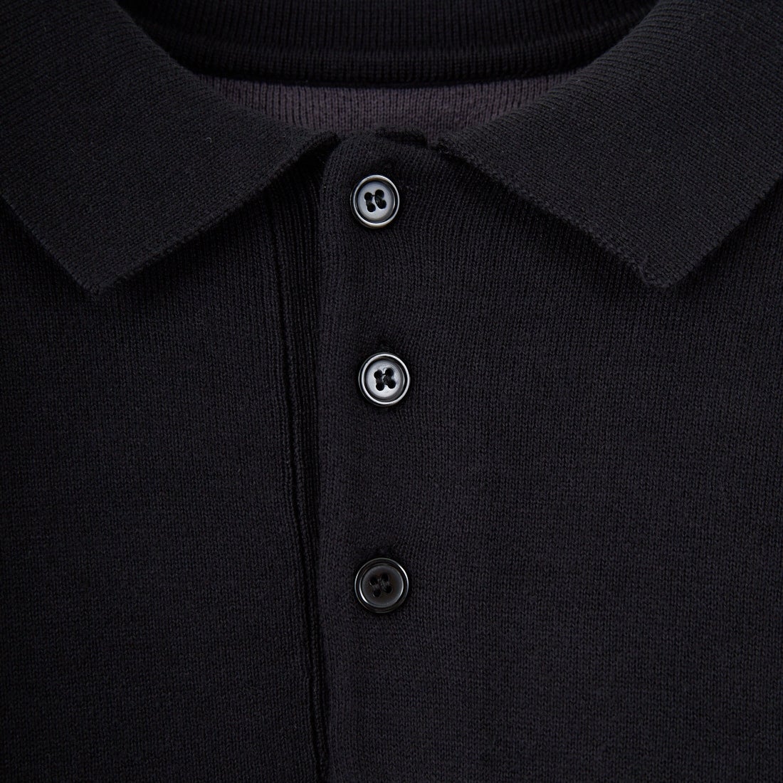 SLICK [スリック] スウェットライク ドローストリングポロニット [5151028] 700 BLACK