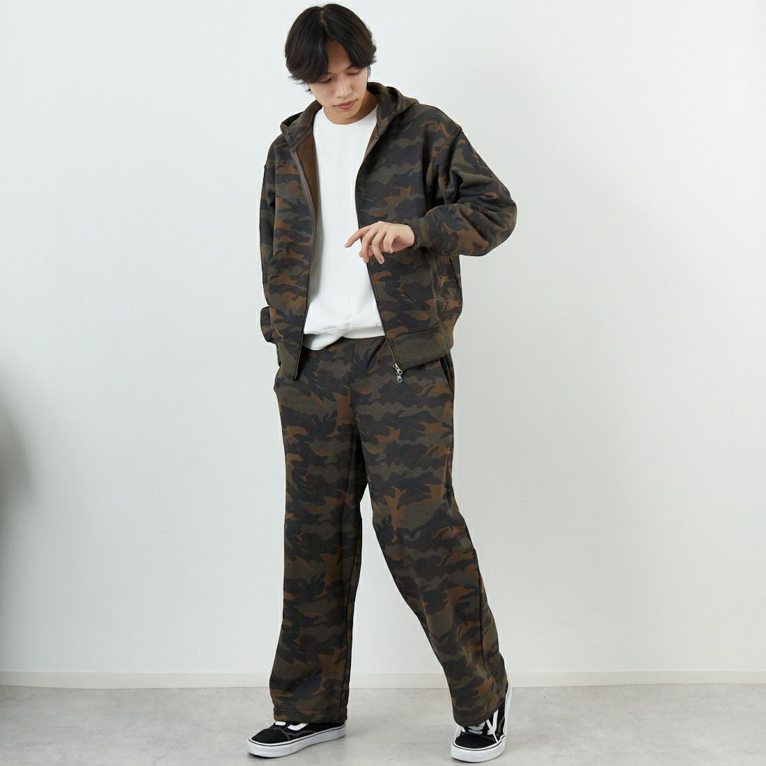 SLICK [スリック] カモフラージュプリント ダブルジップパーカー [5131039] 430 WOODLA &&モデル身長：179cm 着用サイズ：1&&