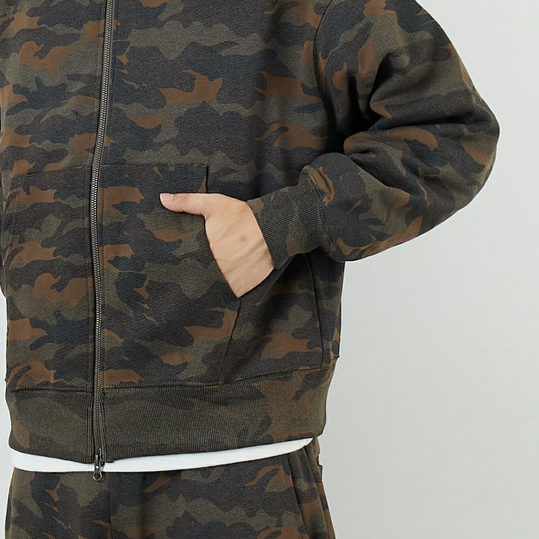 SLICK [スリック] カモフラージュプリント ダブルジップパーカー