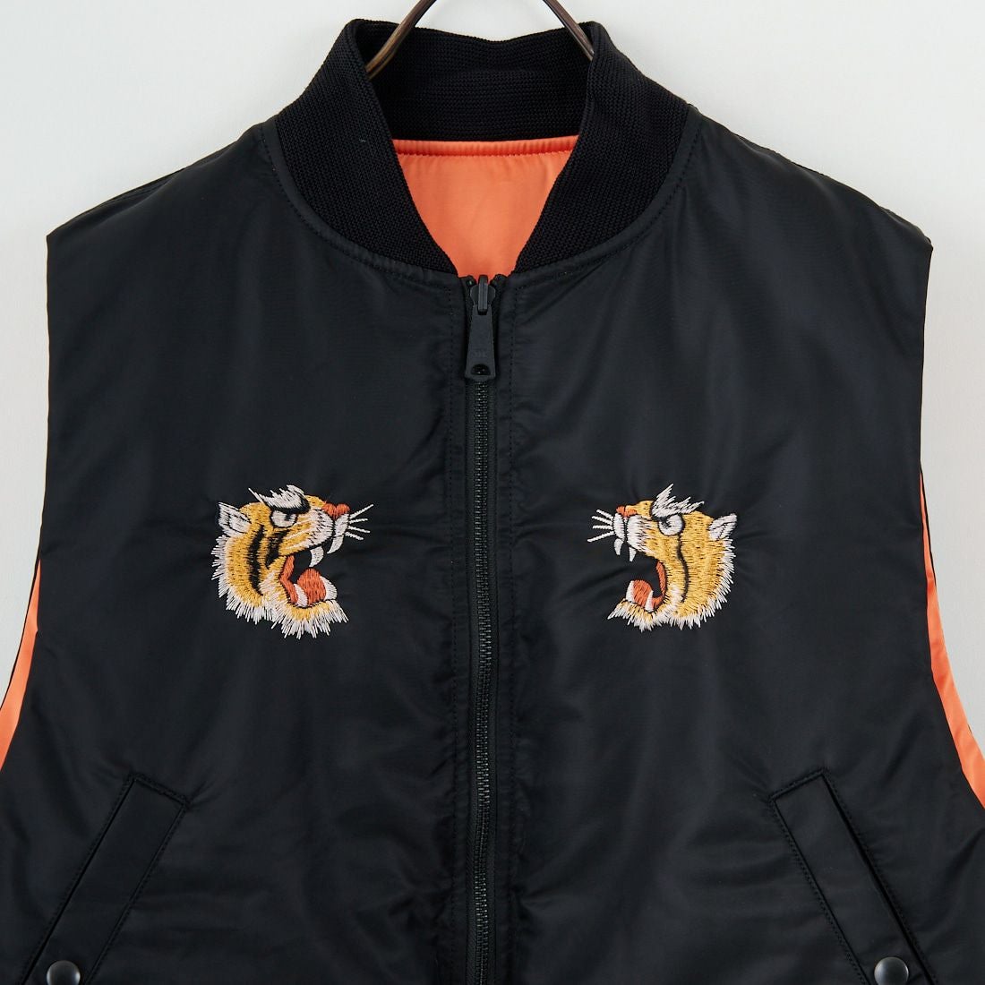 THRIFTY LOOK [スリフティールック] MA-1 刺繍ベスト [TL25F032] BLACK