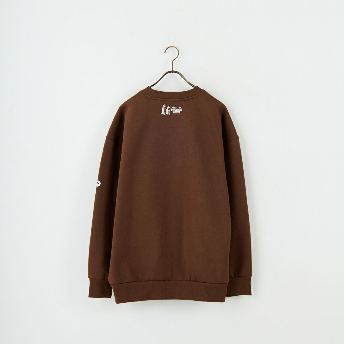 Marmot [マーモット] 別注 ブランド刺繍ロゴ クルーネックスウェット [MTFW25USW364IN-JF] BROWN
