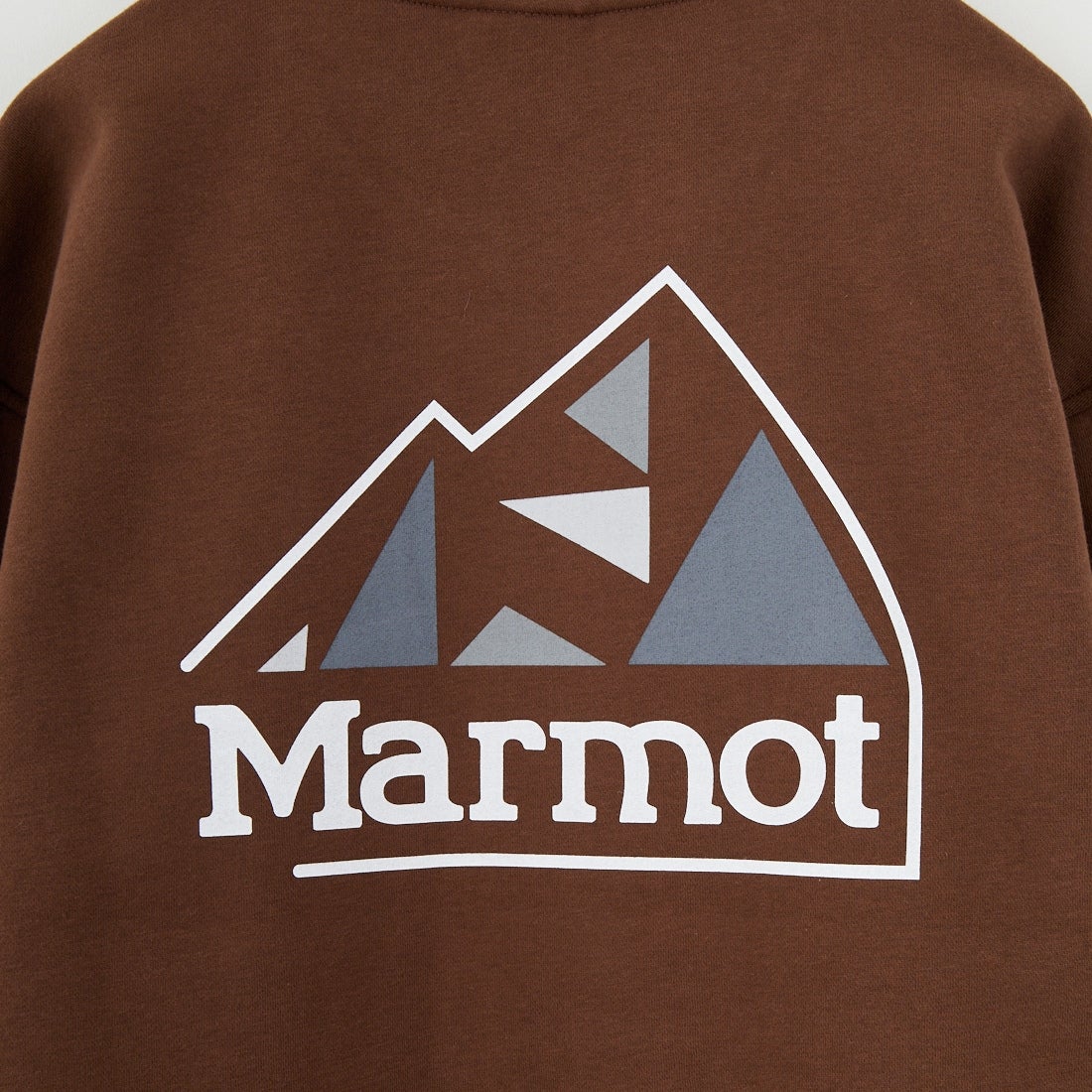 Marmot [マーモット] 別注 ブランドロゴ バックプリントスウェット [MTFW25USW362IN-JF] BROWN