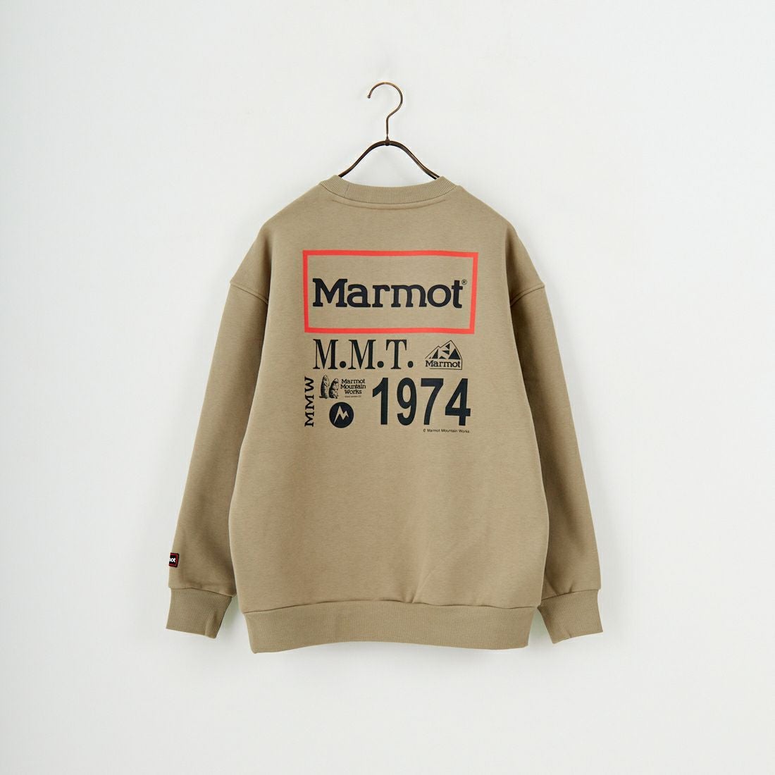 Marmot [マーモット] 別注 ヒストリーロゴ バックプリントスウェット [MTFW25USW363IN-JF] BEIGE