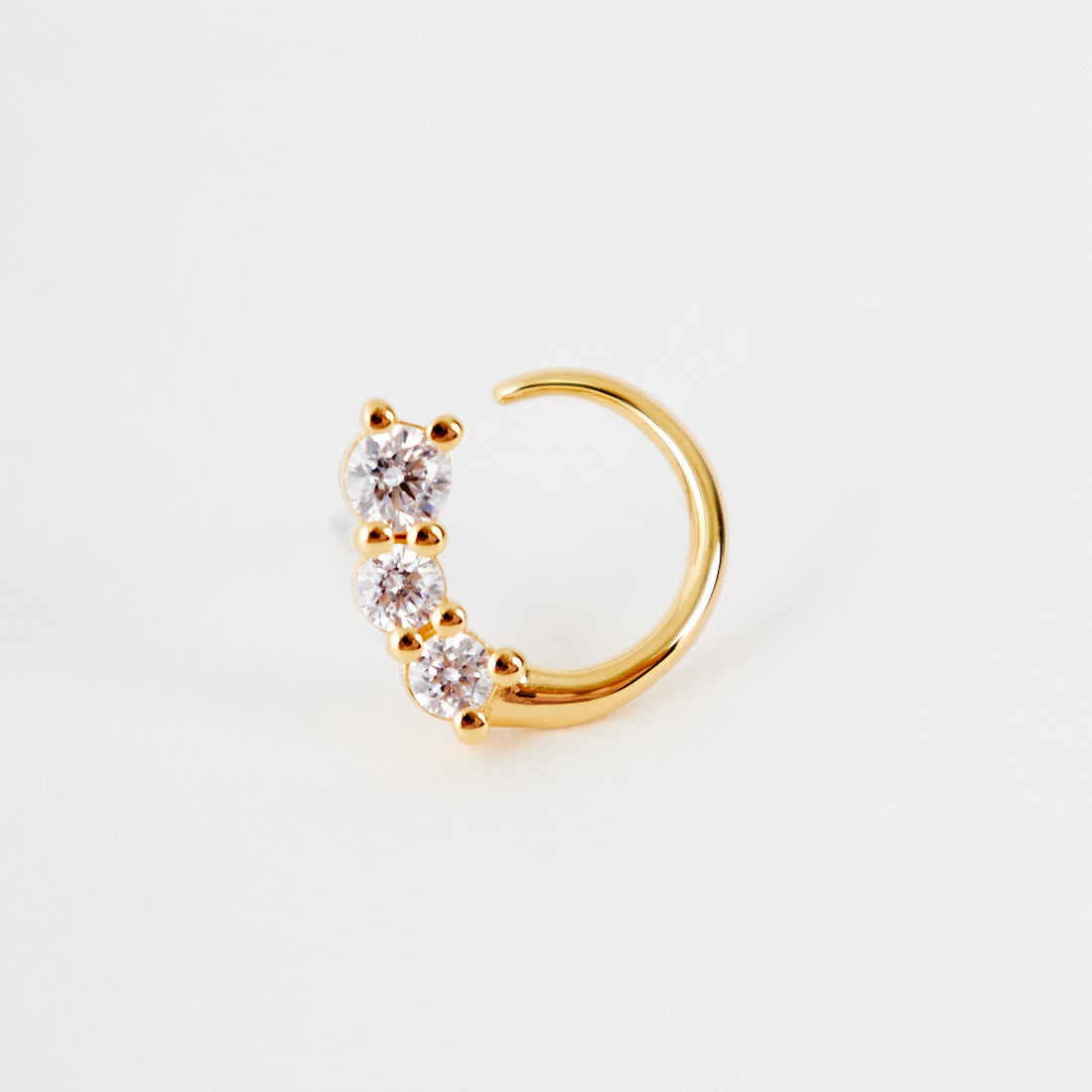 Baqless [バックレス] オネスティ ツイスト ゴールド ピアス [CZ-TW-YG] GOLD