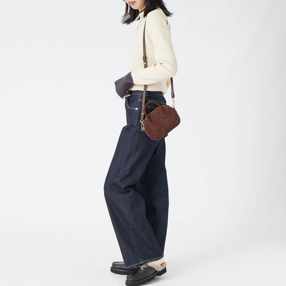 RED CARD TOKYO [レッドカード トーキョー] 35th Anniversary ワイドデニムパンツ [26W10101RNS] RINSE &&モデル身長：162cm 着用サイズ：22&&