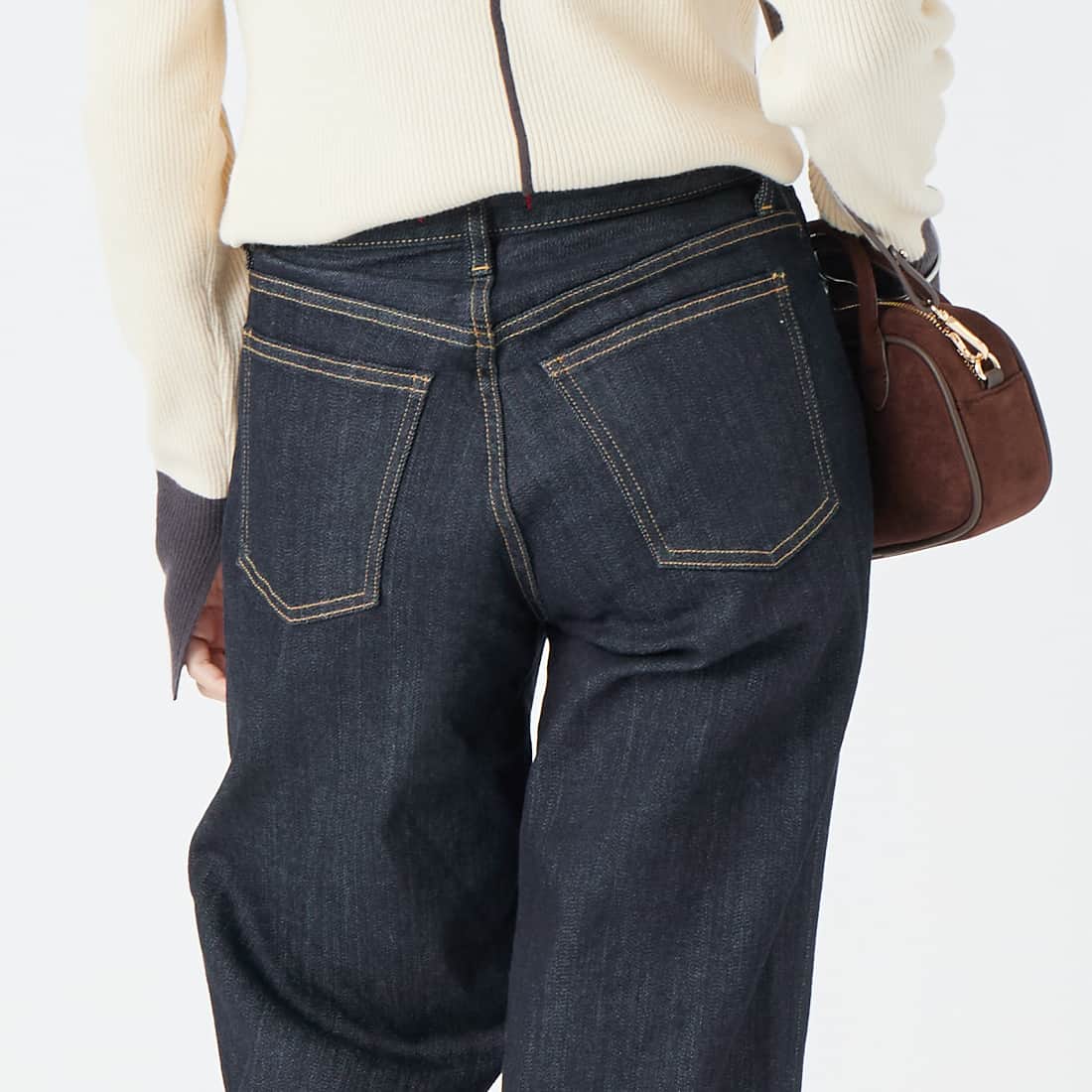 RED CARD TOKYO [レッドカード トーキョー] 35th Anniversary ワイドデニムパンツ [26W10101RNS] RINSE &&モデル身長：162cm 着用サイズ：22&&