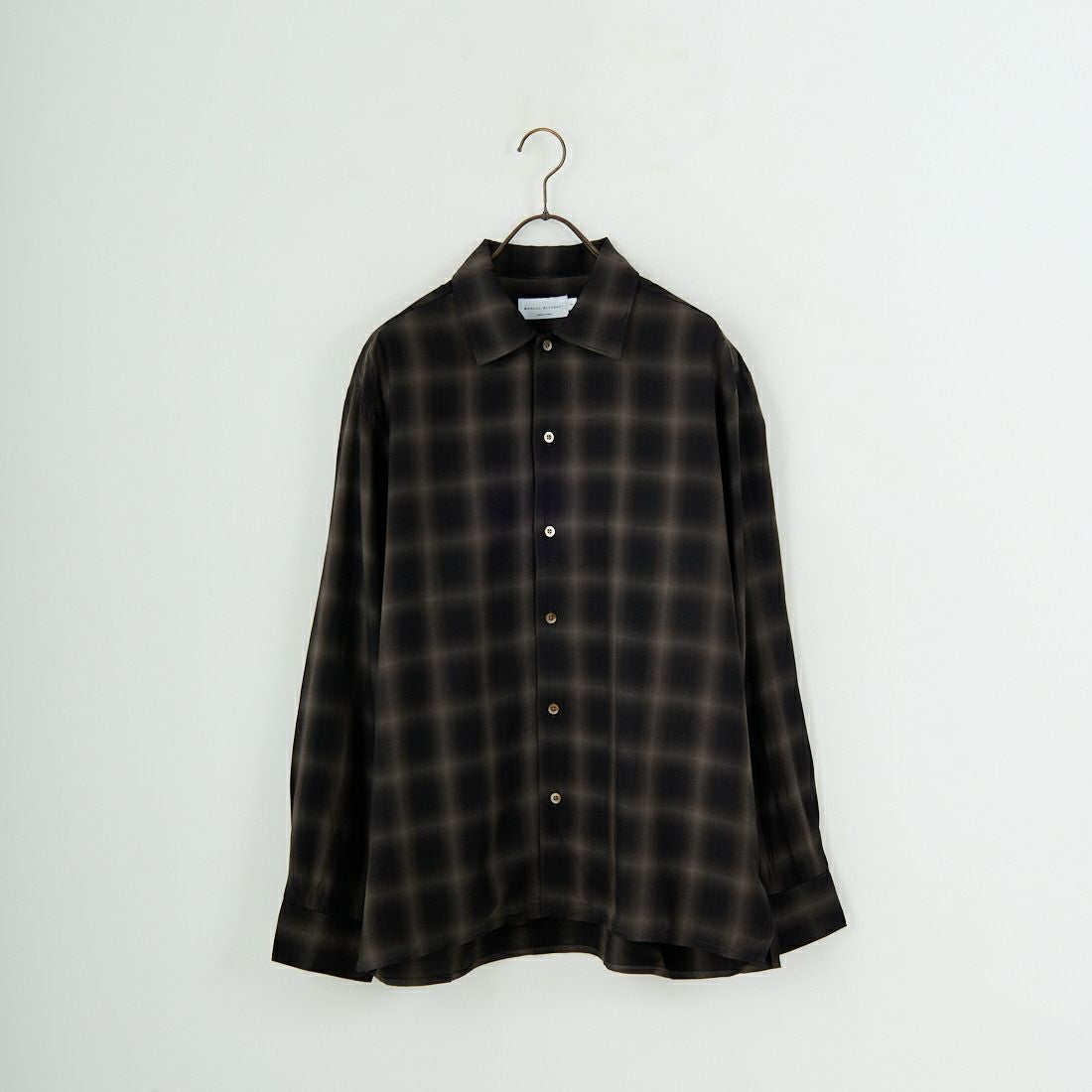 MANUAL ALPHABET [マニュアルアルファベット] ツイルフェードチェックシャツ [MA-S-806] BLACK