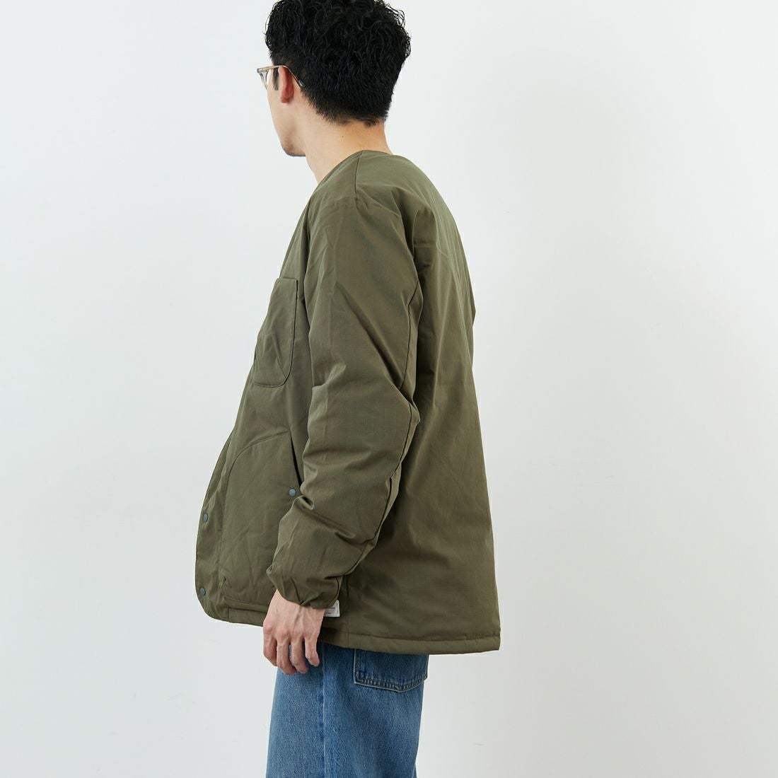 NANGA [ナンガ] ヒノックリップストップインナーダウンカーディガン [ND2441-1M300] AMG &&モデル身長：168cm 着用サイズ：M&&