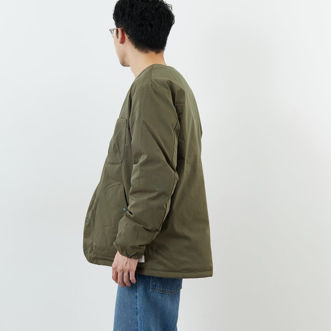 NANGA [ナンガ] ヒノックリップストップインナーダウンカーディガン [ND2441-1M300] AMG &&モデル身長：168cm 着用サイズ：M&&