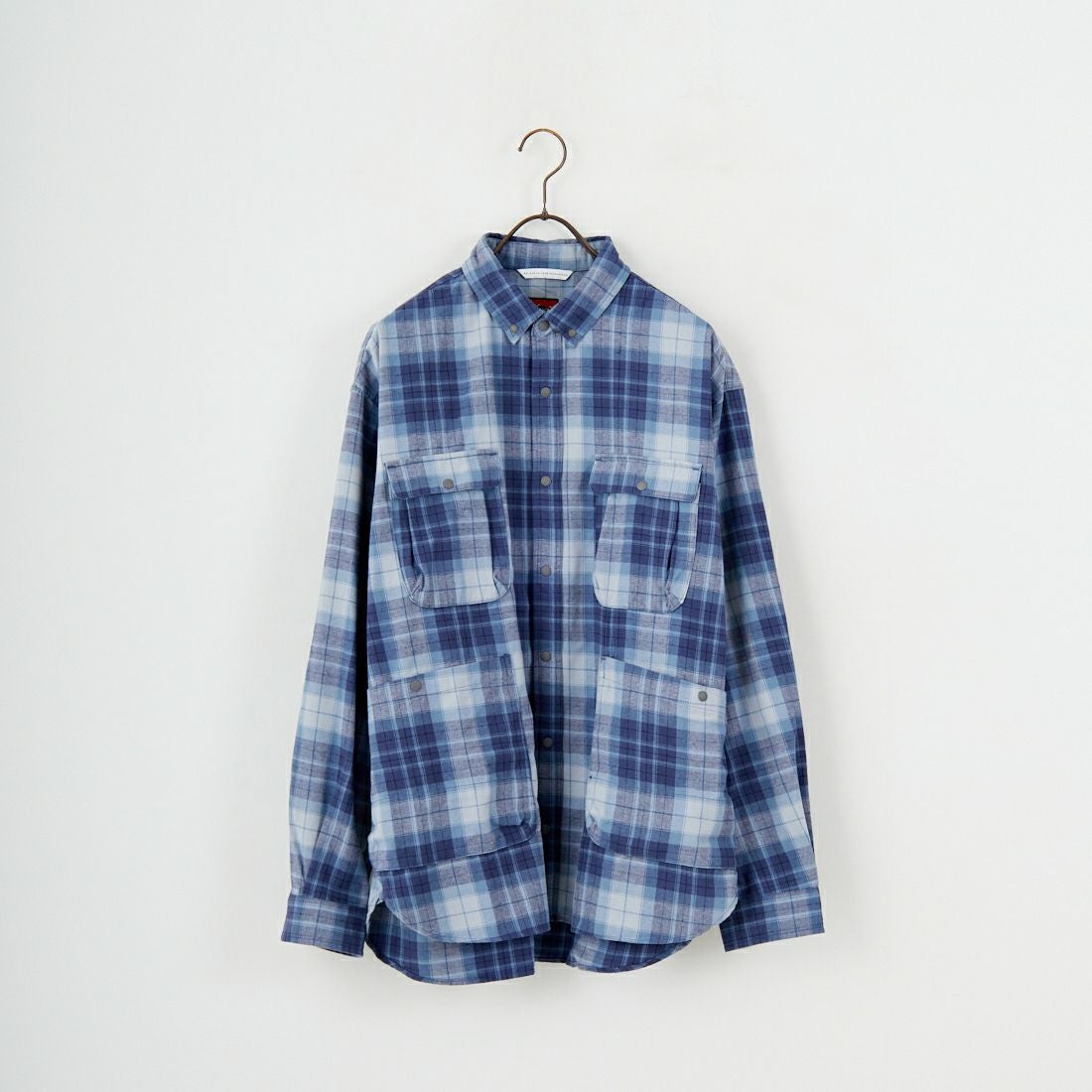 NANGA [ナンガ] フェードタータンチェックキャンプシャツ [N2530-1I107A] BLU