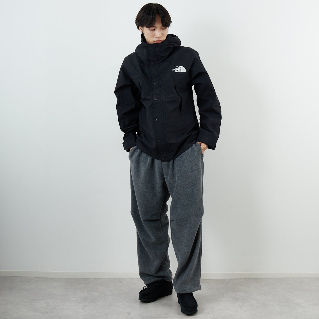 THE NORTH FACE [ザ ノースフェイス] マウンテンライトジャケット [NP62550] K &&モデル身長：179cm 着用サイズ：M&&