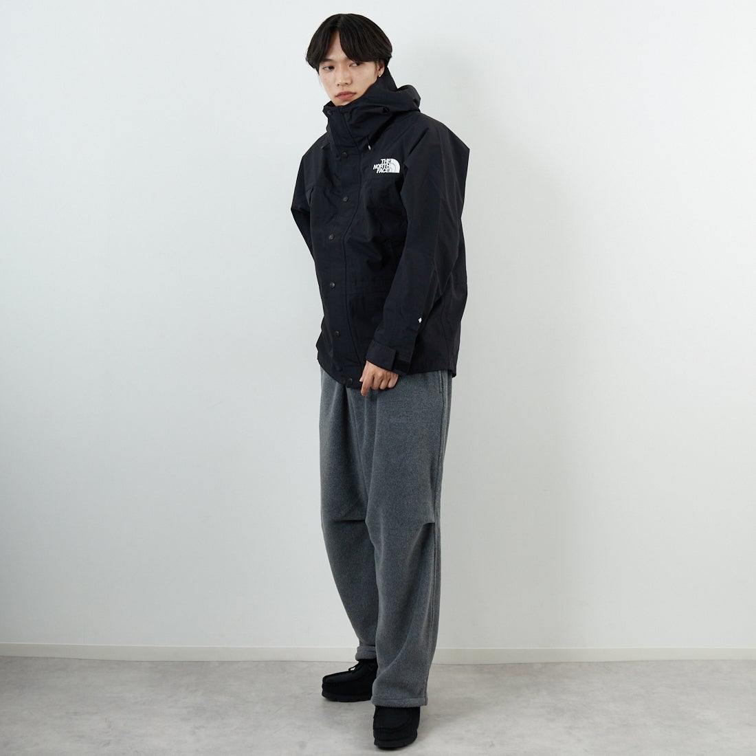 THE NORTH FACE [ザ ノースフェイス] マウンテンライトジャケット [NP62550] K &&モデル身長：179cm 着用サイズ：M&&