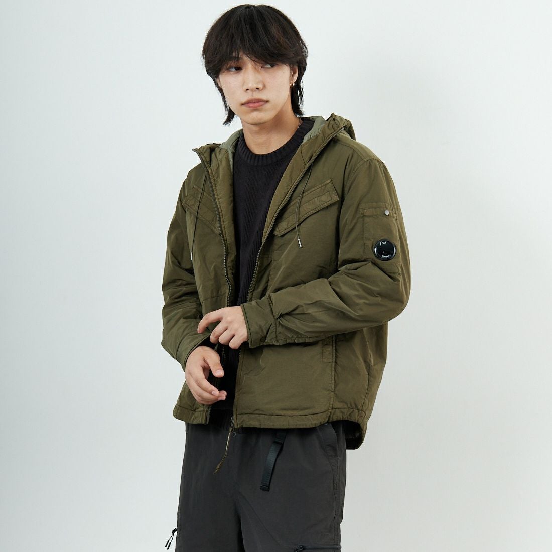 C.P.COMPANY [シーピーカンパニー] Chrome-R フーデッドジップオーバー