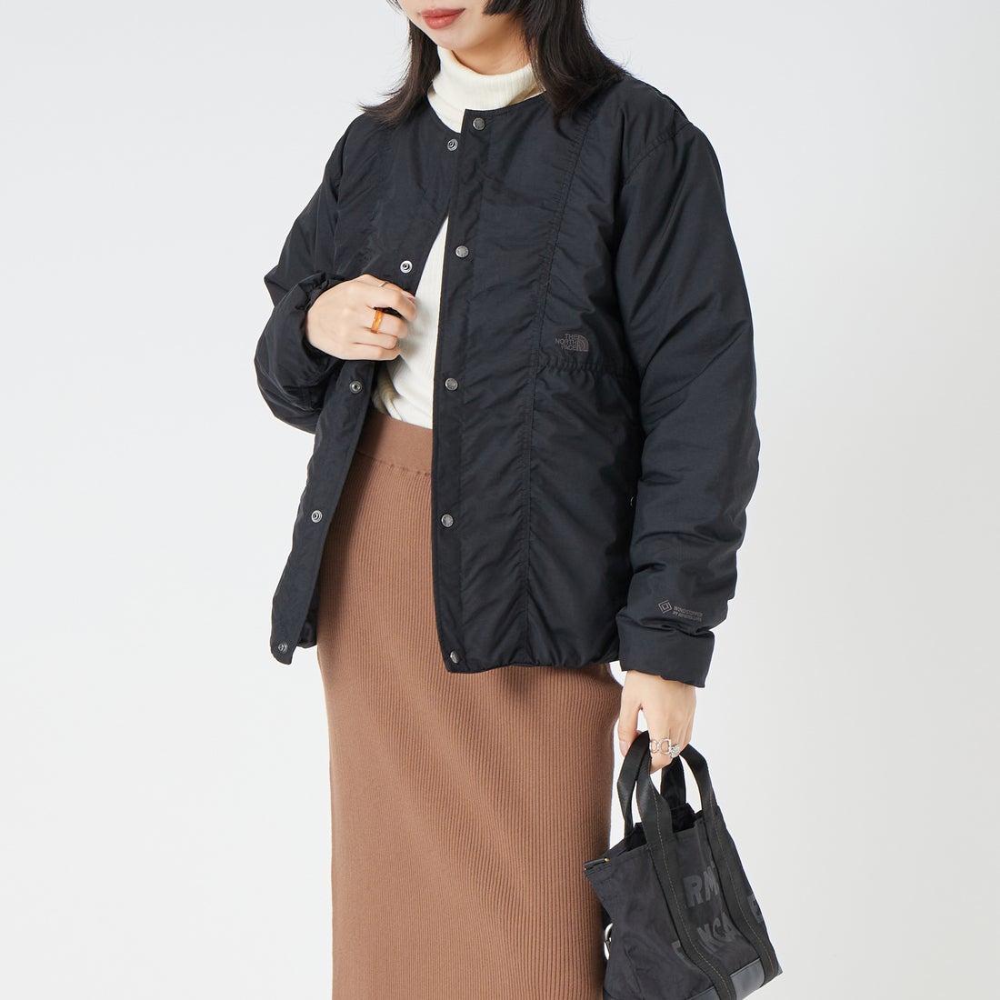 THE NORTH FACE [ザ ノースフェイス] オルタレーションゼファーシェルカーディガン [ND92561] K &&モデル身長：162cm 着用サイズ：S&&