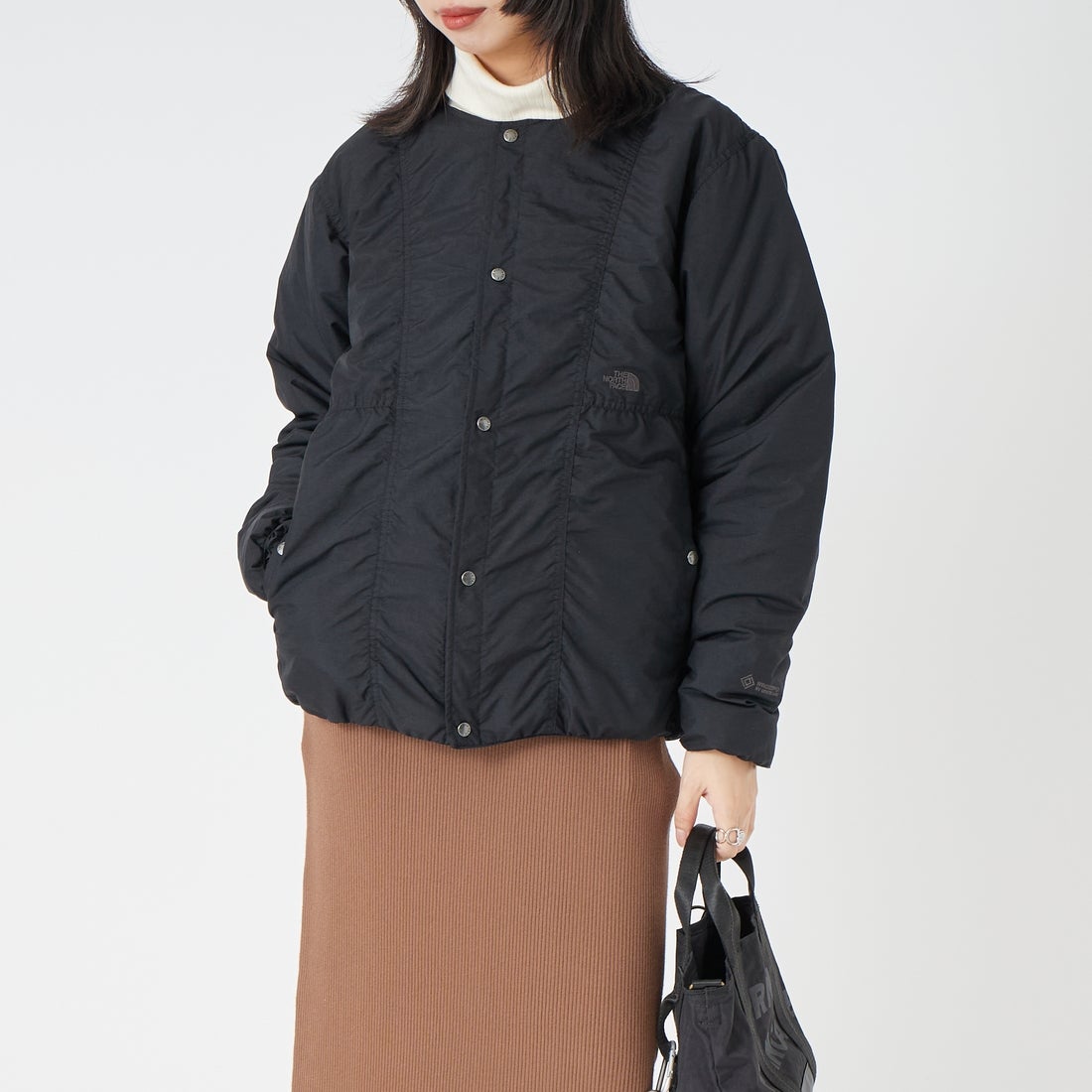 THE NORTH FACE [ザ ノースフェイス] オルタレーションゼファーシェルカーディガン [ND92561] K &&モデル身長：162cm 着用サイズ：S&&