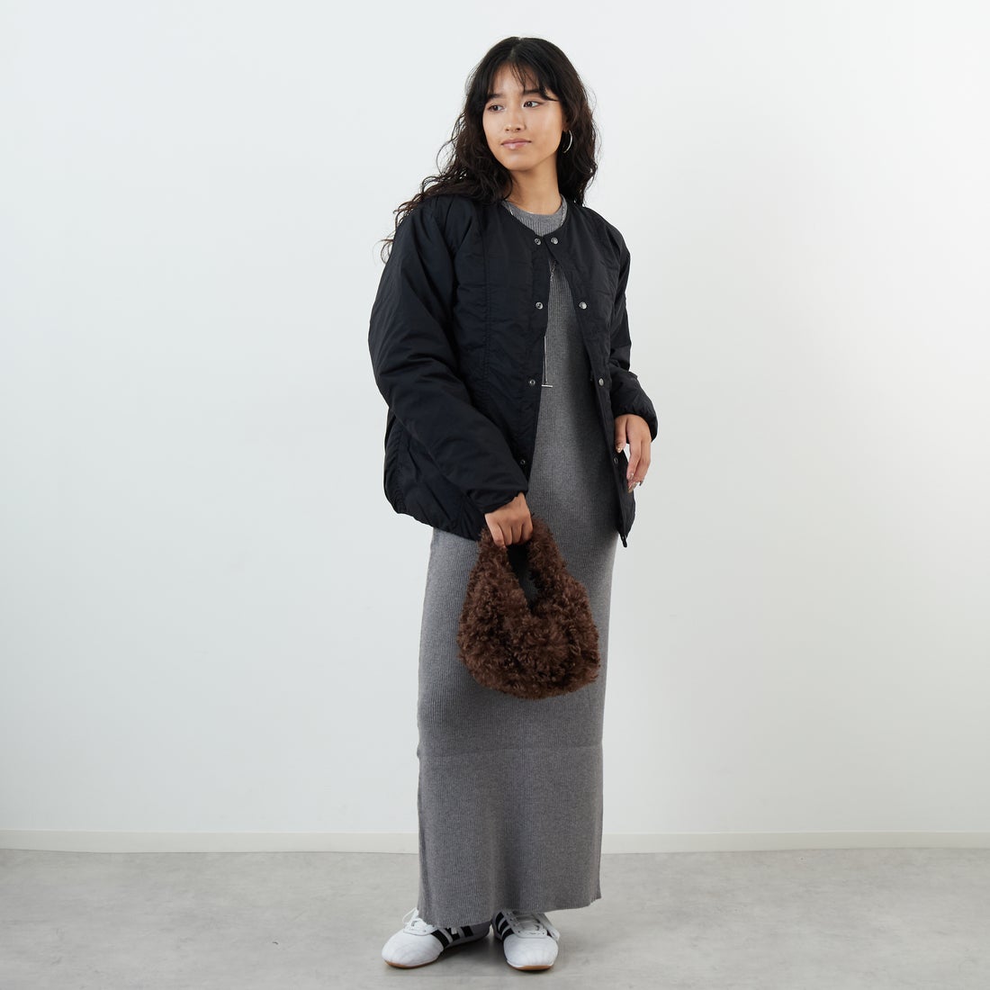THE NORTH FACE [ザ ノースフェイス] オルタレーションゼファーシェルカーディガン [ND92561] K &&モデル身長：162cm 着用サイズ：S&&