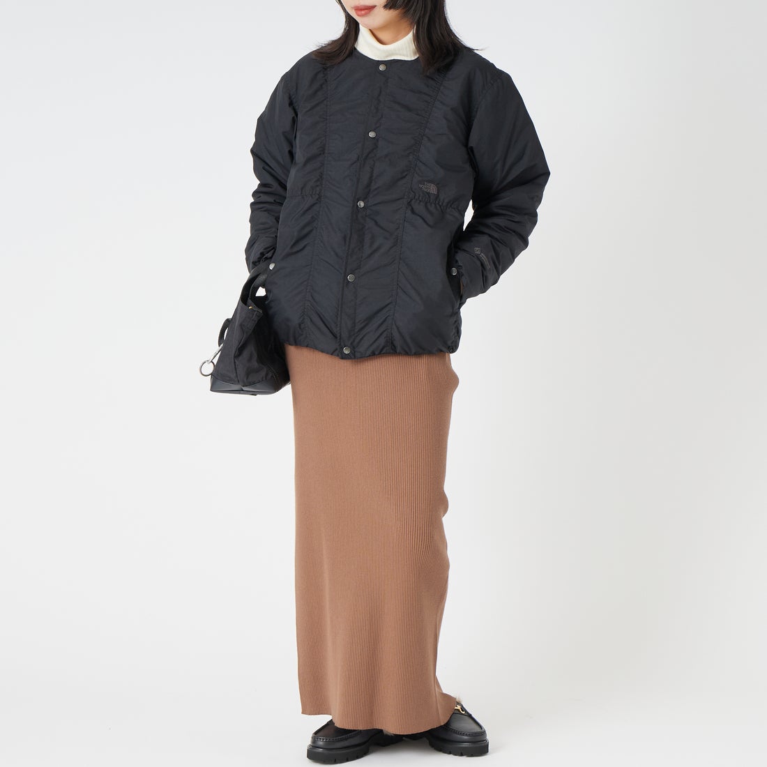 THE NORTH FACE [ザ ノースフェイス] オルタレーションゼファーシェルカーディガン [ND92561] K &&モデル身長：162cm 着用サイズ：S&&